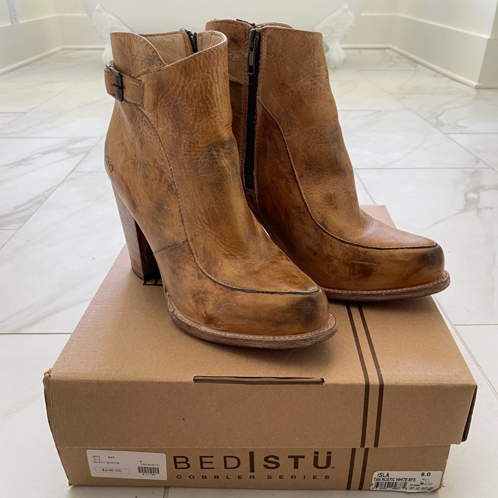 bed stu western ankle booties